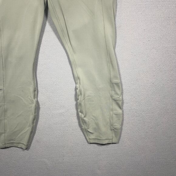 Athleta Legging Women Petite Medium MP Green‎ Salutation Stash Pocket Cinch 7/8 - Picture 3 of 13